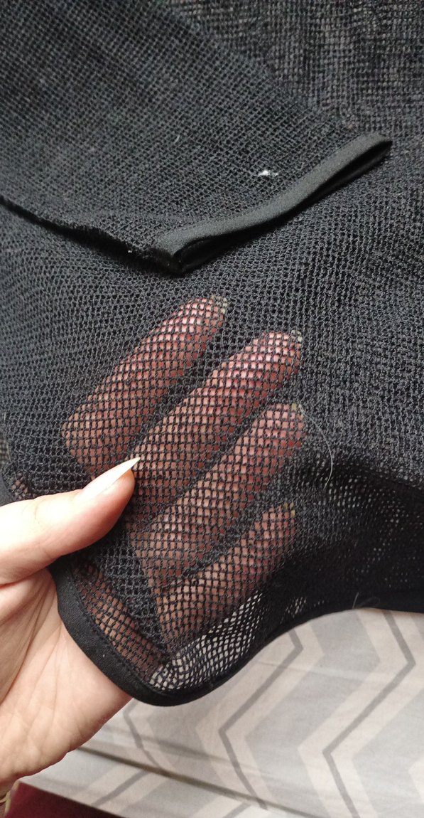 Gri Kadın Uzun Kollu Keten Triko - Görsel 2