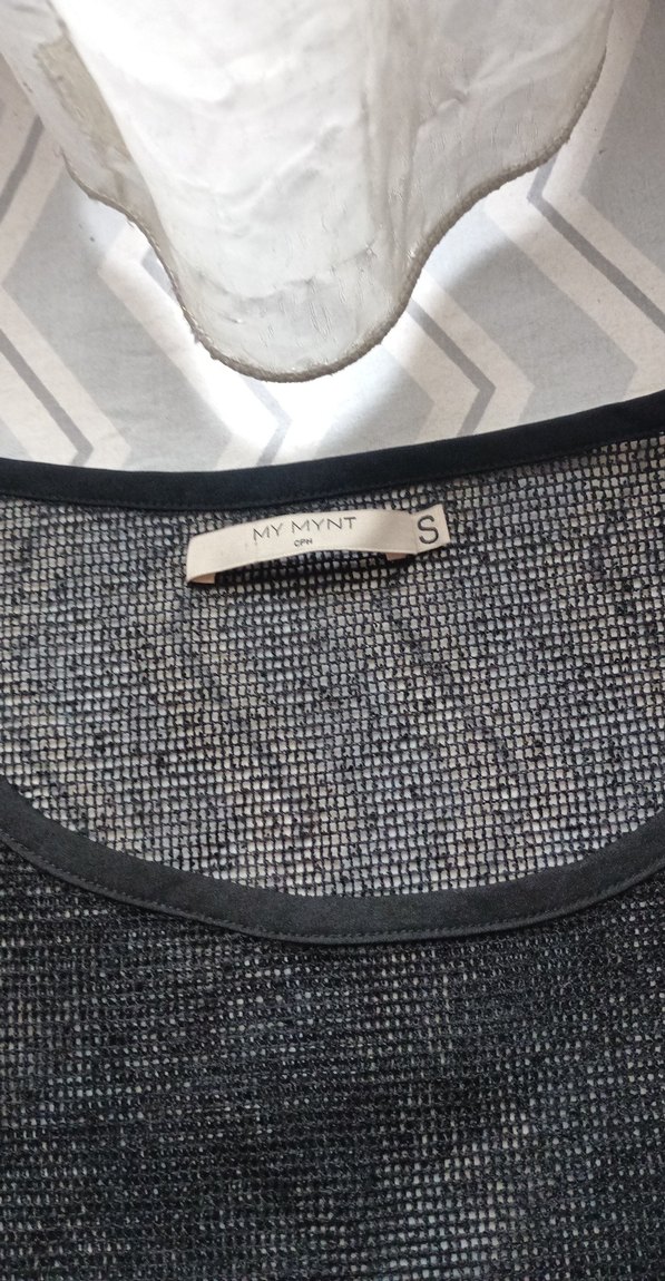 Gri Kadın Uzun Kollu Keten Triko - Görsel 3