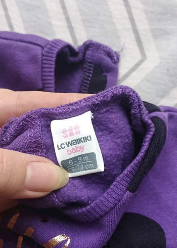 Kız Çocuk Mor Puantiyeli Uzun Kollu Elbise - Görsel 3