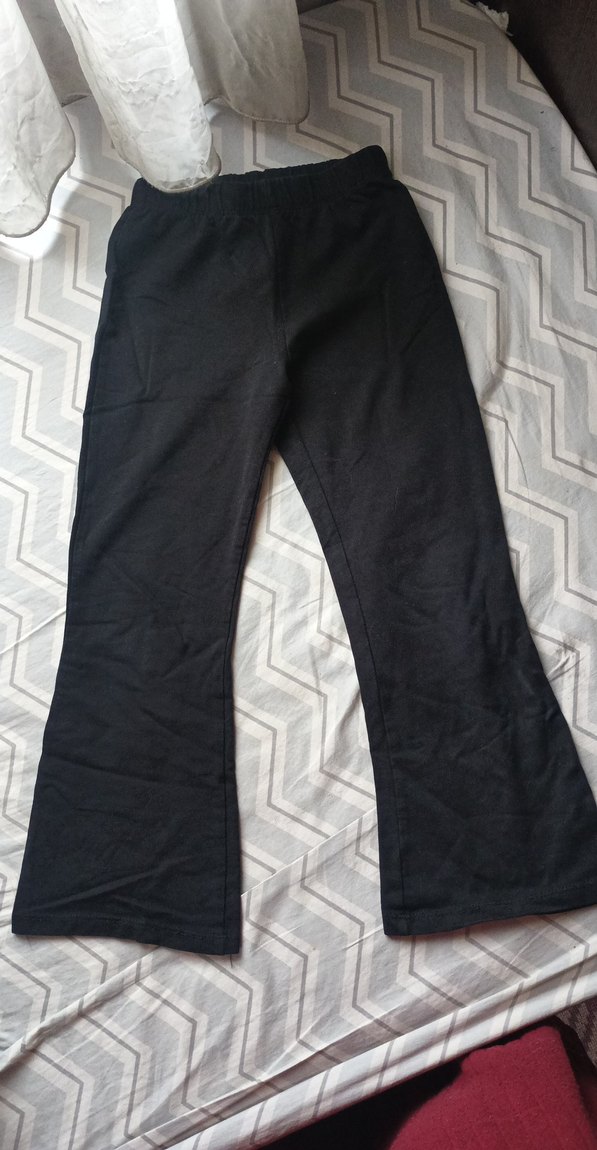 Kızlar İçin Siyah Bol Kesim Pantolon - Görsel 2