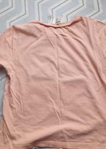 Kız Çocuk Pembe Baskılı Kısa Kollu Tişört - Görsel 3