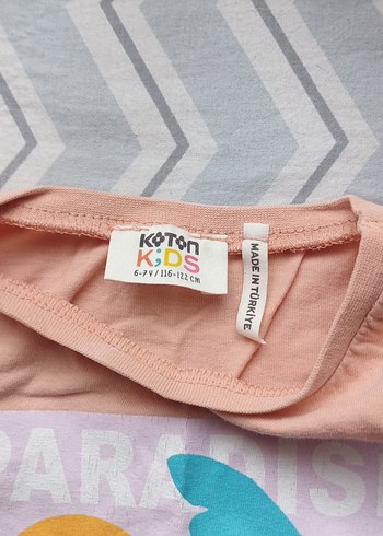 Kız Çocuk Pembe Baskılı Kısa Kollu Tişört - Görsel 2