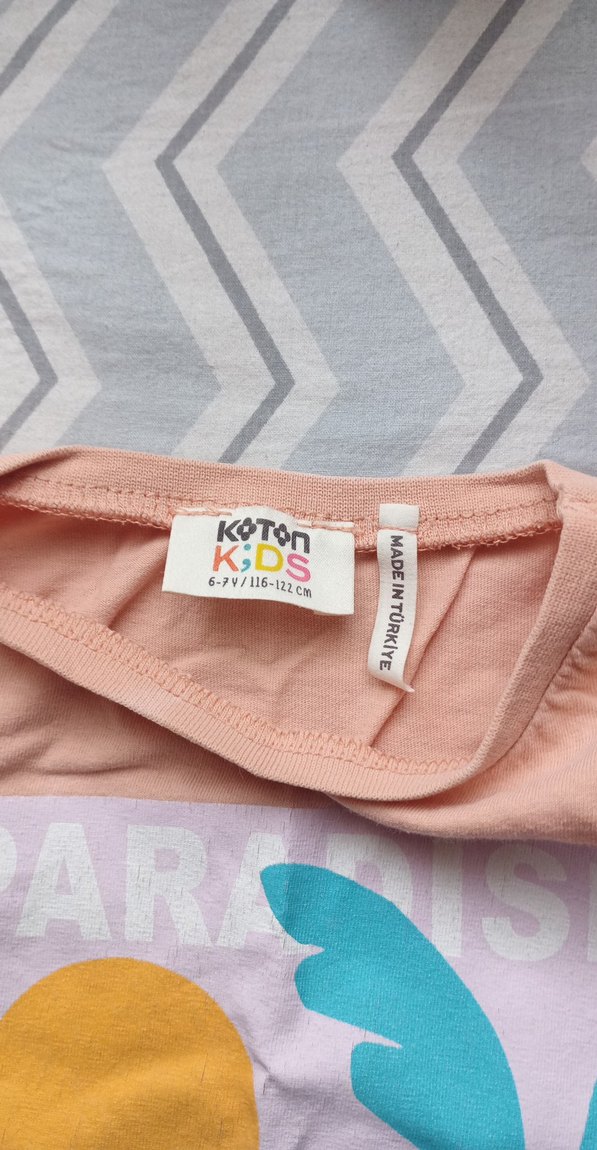 Kız Çocuk Pembe Baskılı Kısa Kollu Tişört - Görsel 2