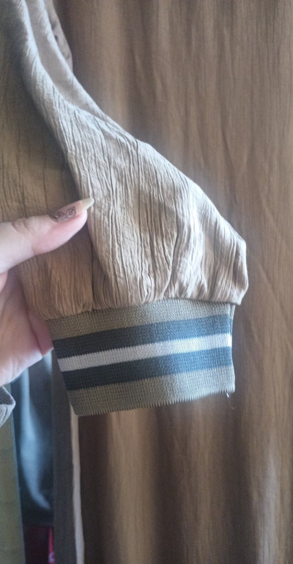 Bej Uzun Keten Salaş Elbise - Görsel 2