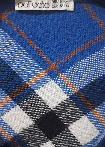 Düğmeli Mavi Ekose  Gömlek - Görsel 3