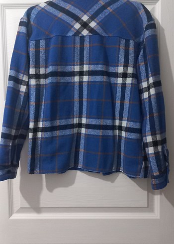 Düğmeli Mavi Ekose  Gömlek - Görsel 2