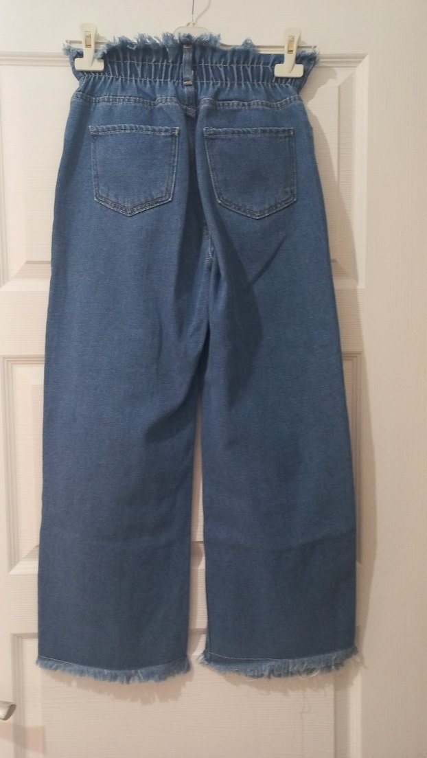 Kadın mavi  Bol Kesim bilbec Kot Pantolon - Görsel 3