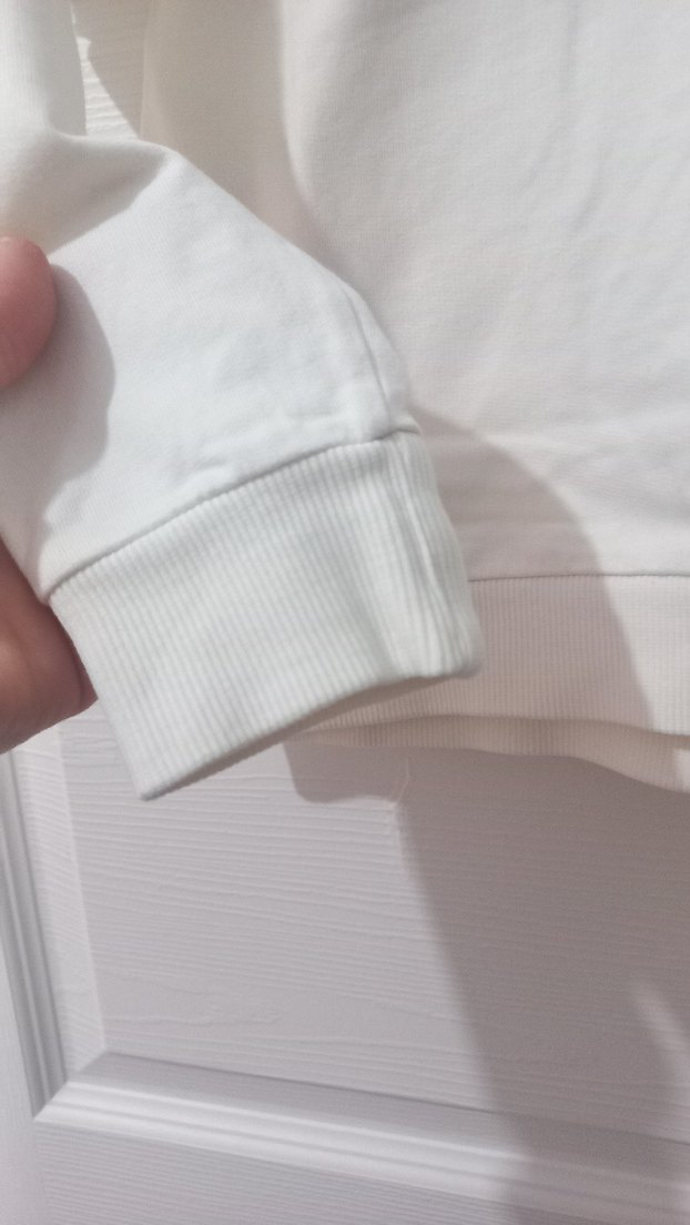 krem rengi  Kapüşonlu Kadın Sweatshirt - Görsel 4