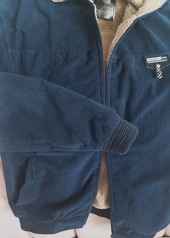 Fermuarlı Kapüşonlu lacivert i Erkek çocuk Mont - Görsel 3