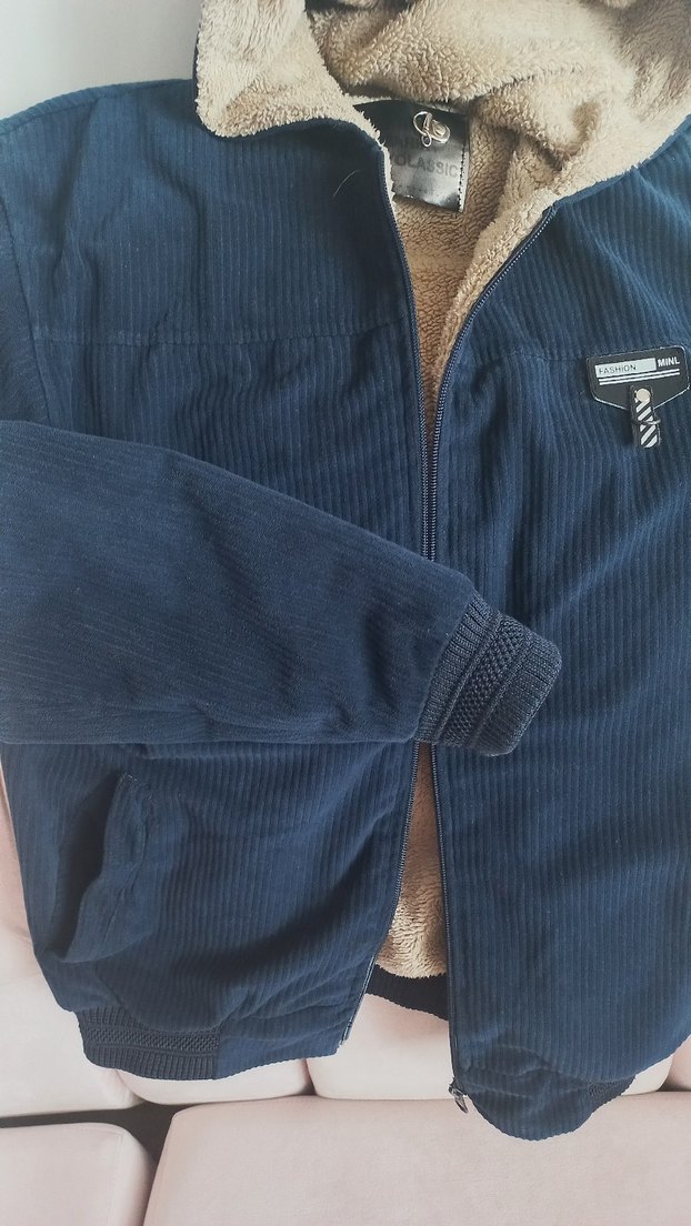 Fermuarlı Kapüşonlu lacivert i Erkek çocuk Mont - Görsel 3