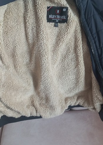 lacivert erkek çocuk Kışlık Sıcakcik tutan  Mont Peluş Detaylı - Görsel 2