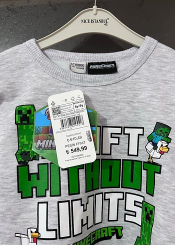 Minecraft Baskılı Gri Erkek Sweatshirt Lcwaikiki - Görsel 3