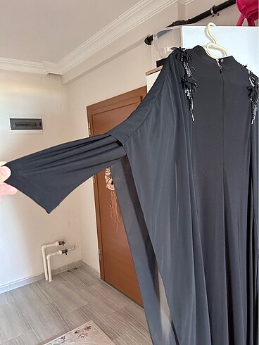 40 Beden siyah Renk Setrms tesettür abiye
