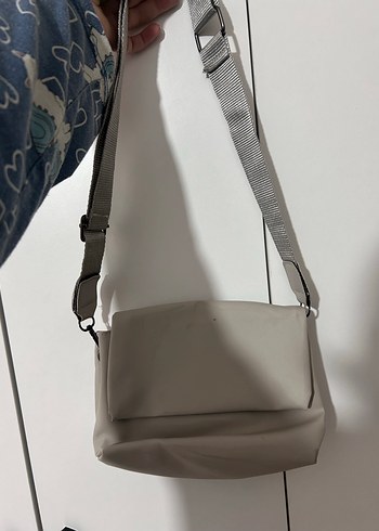 Gri Minimalist Kadın Omuz Çantası - Görsel 3