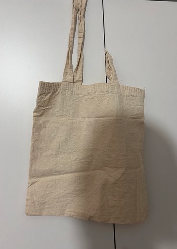 Bej Keten Kadın Çanta - Görsel 2