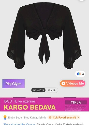 Zincir Detaylı Siyah V Yaka Kadın Bluz - Görsel 7