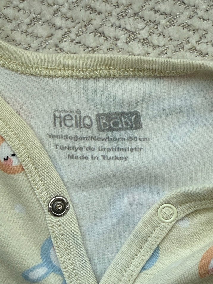 Düğmeli Bebek Kız Tulum - Bej Pastel - Görsel 2