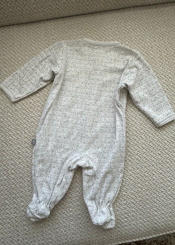 Gri Düğmeli Uzun Kollu Bebek Tulum - Görsel 4