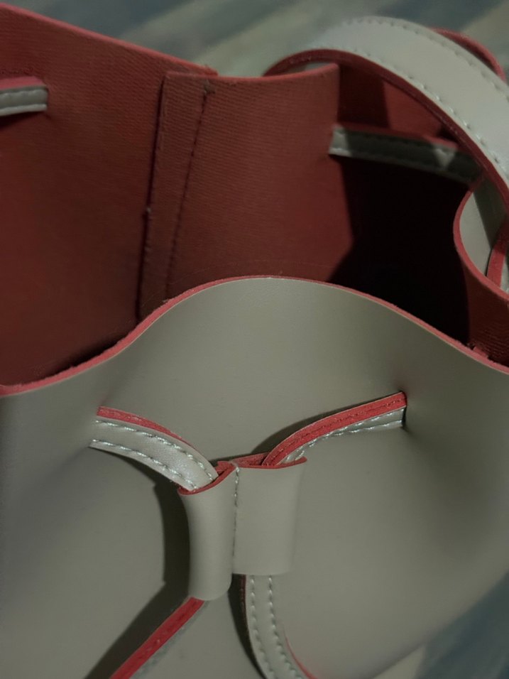 Bej Deri Kadın Omuz Çantası koton - Görsel 3