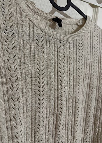 Bej Örgü Kadın Triko Kazak defacto - Görsel 2
