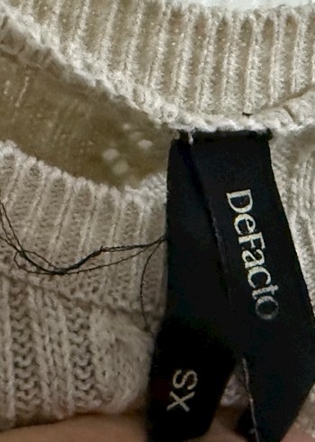 Bej Örgü Kadın Triko Kazak defacto - Görsel 3