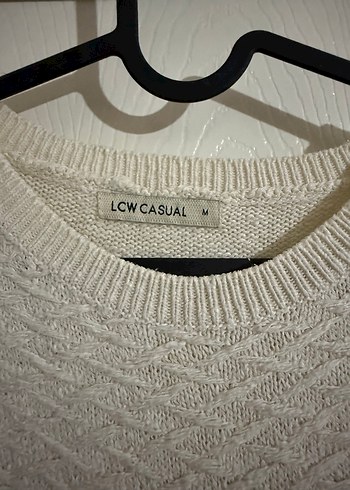 Beyaz Uzun Kollu Örgü Kadın Kazak - Görsel 3