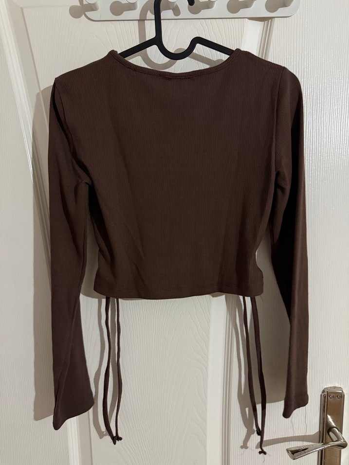 Uzun kollu crop body - Görsel 4