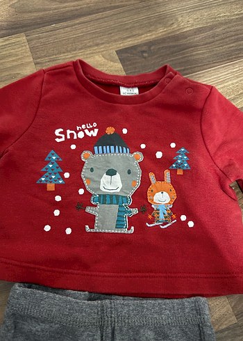 Kazaklı ve Gri Pantolonlu Bebek Takımı - Görsel 4