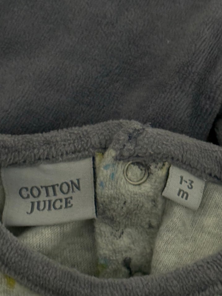 Gri Bebek Takımı, Uzun Kollu, Düğmeli - Görsel 2