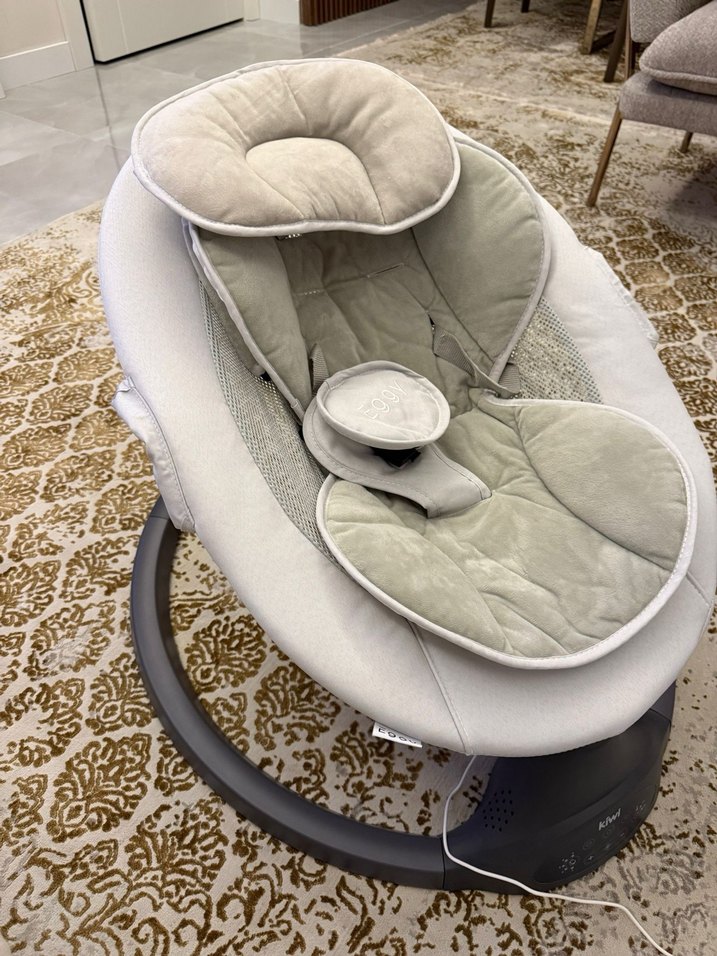 Kiwi Eggy Plus Otomatik Sallanan Bebek Koltuğu Gri - Görsel 4