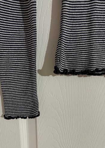 Çizgili Gri Kadın Boğazlı Kazak addax - Görsel 2