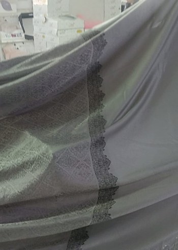 Gri Nakışlı Konvansiyone fon l Perde - Görsel 2