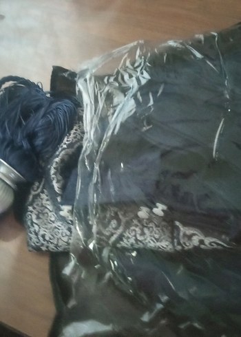 Koyu Mavi Nakışlı fonPerde - Görsel 3