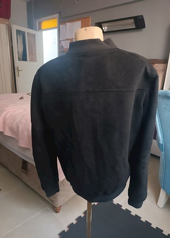 unisex Süet Fermuarlı Ceket - Görsel 4