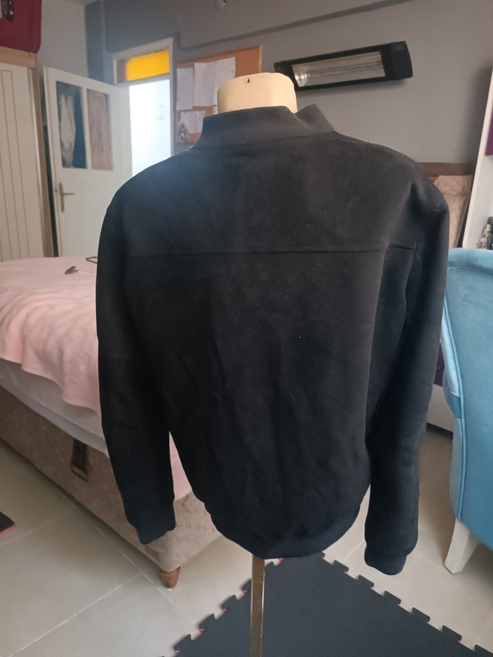 unisex Süet Fermuarlı Ceket - Görsel 4