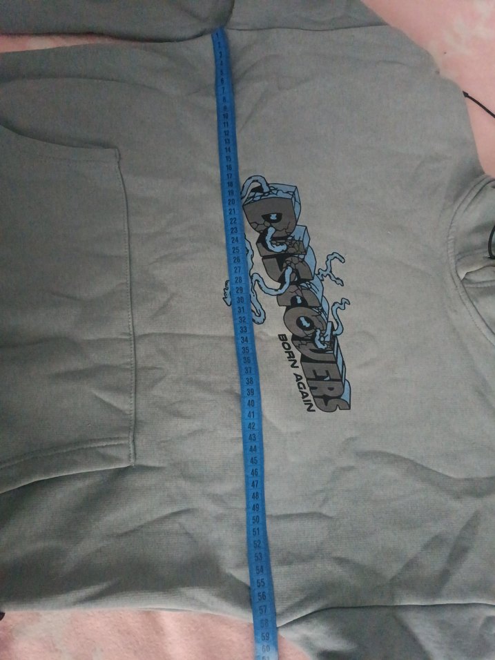 Gri Baskılı Kapüşonlu Sweatshirt - Görsel 5