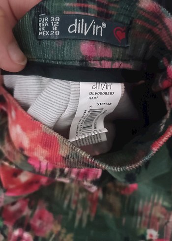 dilvin marka 38 beden çiçek Desenli Uzun Bohem Etek - Görsel 3