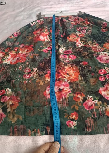 dilvin marka 38 beden çiçek Desenli Uzun Bohem Etek - Görsel 4