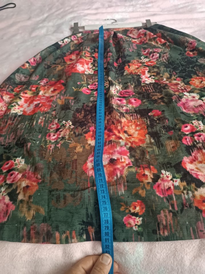 dilvin marka 38 beden çiçek Desenli Uzun Bohem Etek - Görsel 4