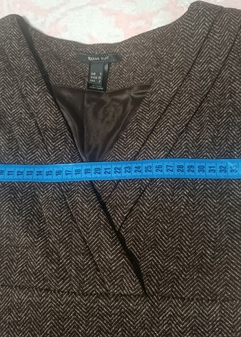 mango small V Yaka Kolsuz Midi Triko Kadın Elbise - Görsel 3