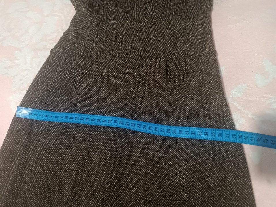 mango small V Yaka Kolsuz Midi Triko Kadın Elbise - Görsel 2