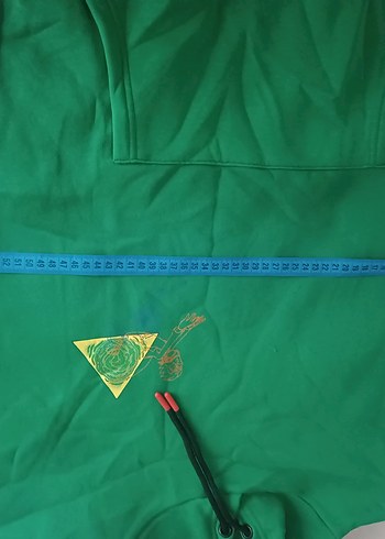 mavi erkek medium oversize Yeşil Kapüşonlu Sweatshirt - Görsel 3