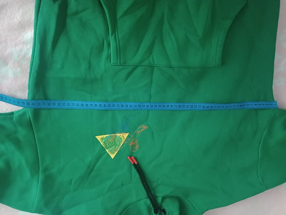 mavi erkek medium oversize Yeşil Kapüşonlu Sweatshirt - Görsel 3