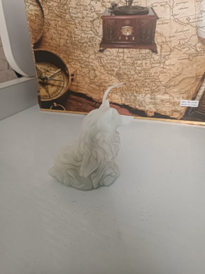Beyaz Kurt Figürlü Mum - Görsel 2