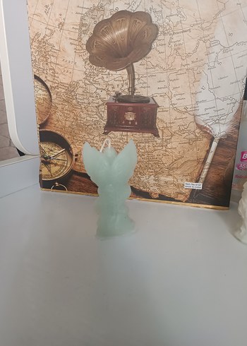 Turkuaz Melek Figürlü Mum - Görsel 4
