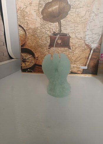 Turkuaz Melek Figürlü Mum - Görsel 2