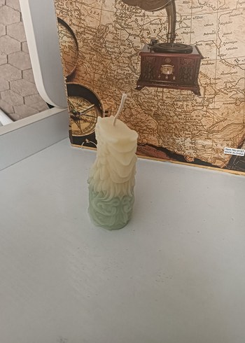 Pastel Bej Dekoratif Mum - Görsel 2