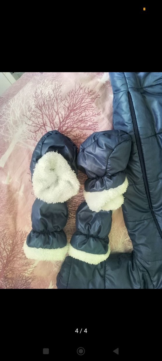 Gri Kürklü Erkek Bebek Kar Tulumu - Görsel 4