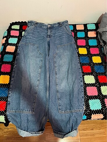 30 Beden lacivert Renk Kadın baggy pantolon