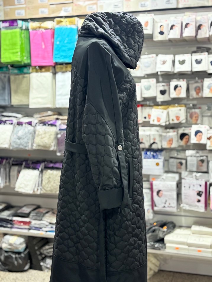 Kadın Siyah Uzun Fermuarlı mont - Görsel 3